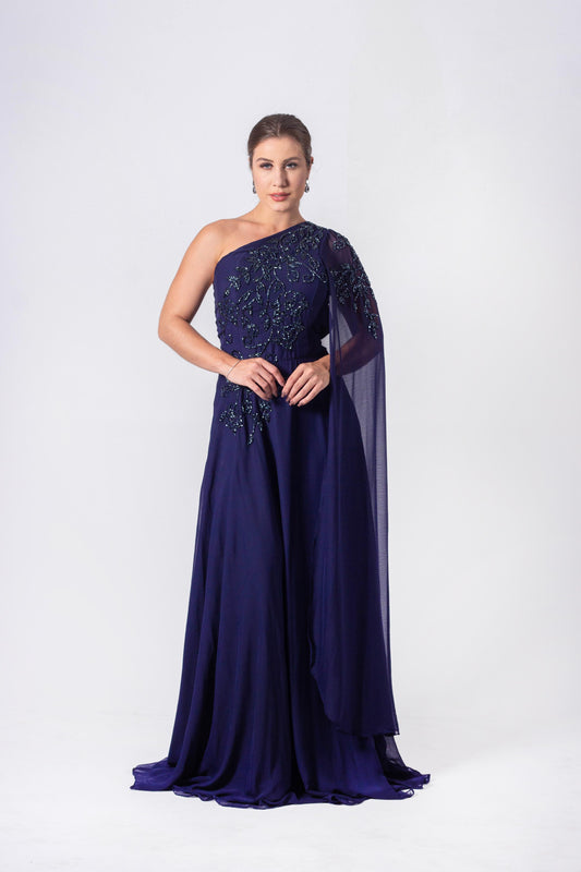 TOULOUSE DRESS - Navy Blue