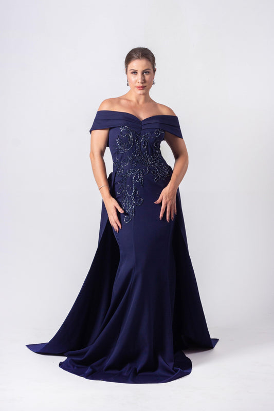BORDEAUX DRESS - Navy Blue