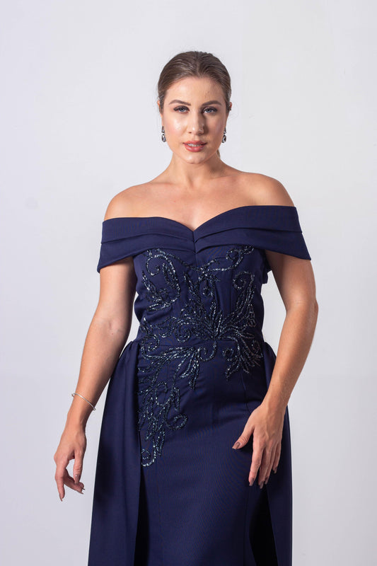 BORDEAUX DRESS - Navy Blue