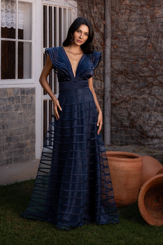 PORTO DRESS - Navy Blue