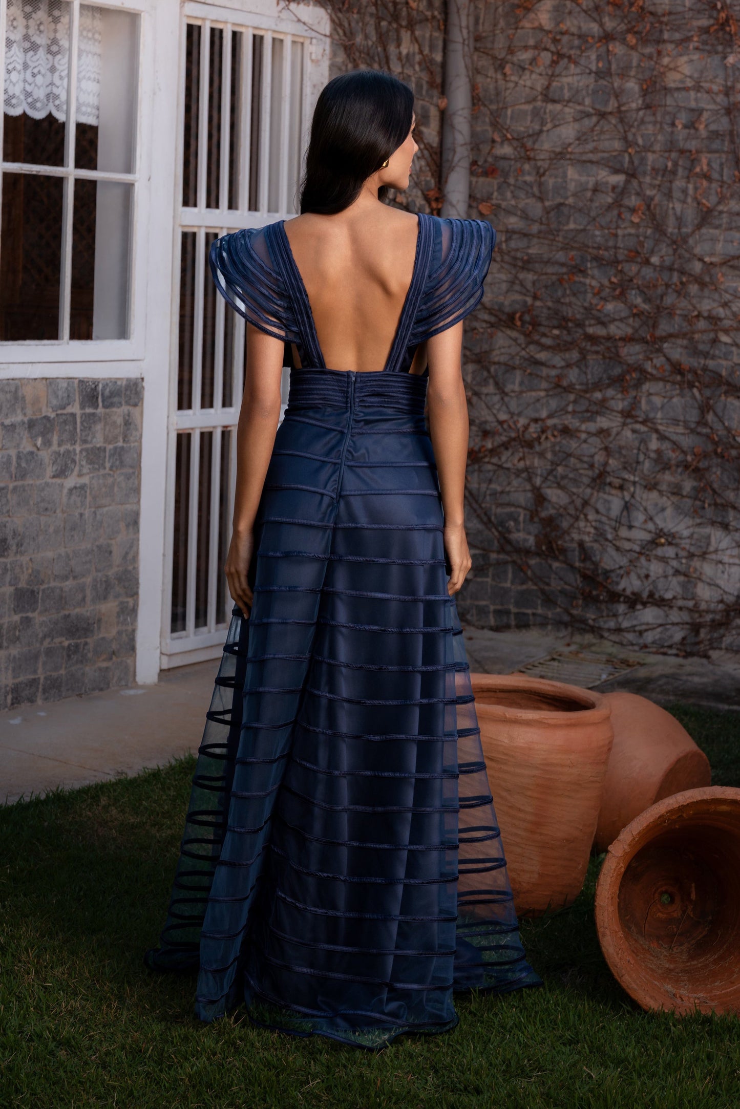 PORTO DRESS - Navy Blue