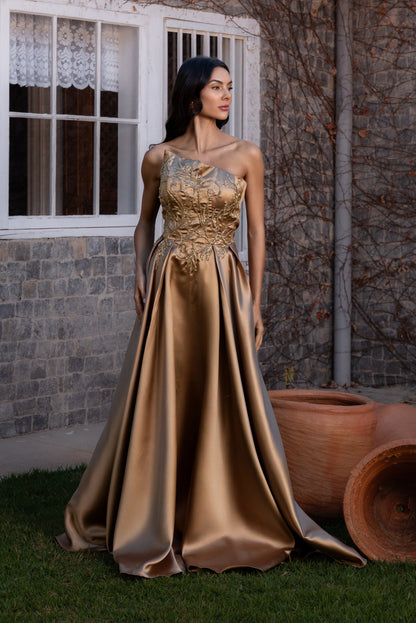 DOMME DRESS - Gold