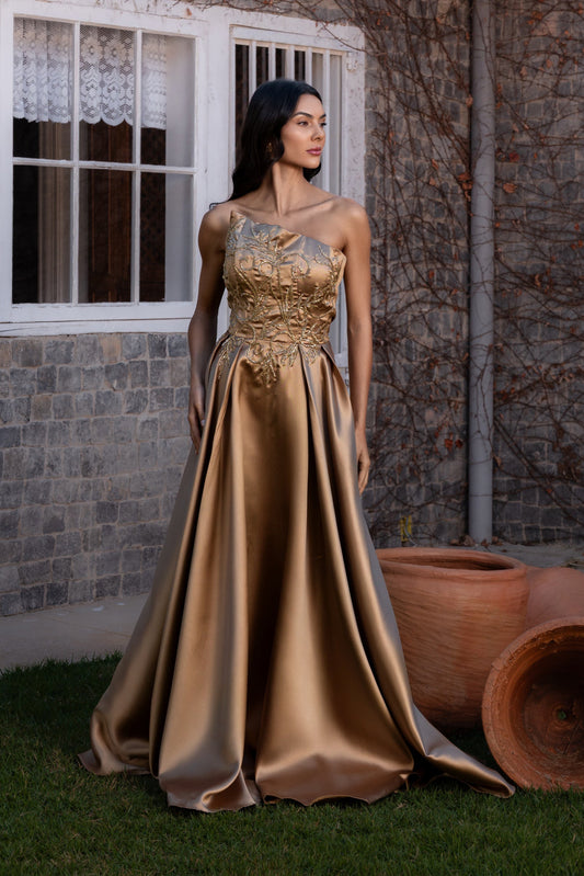 DOMME DRESS - Gold