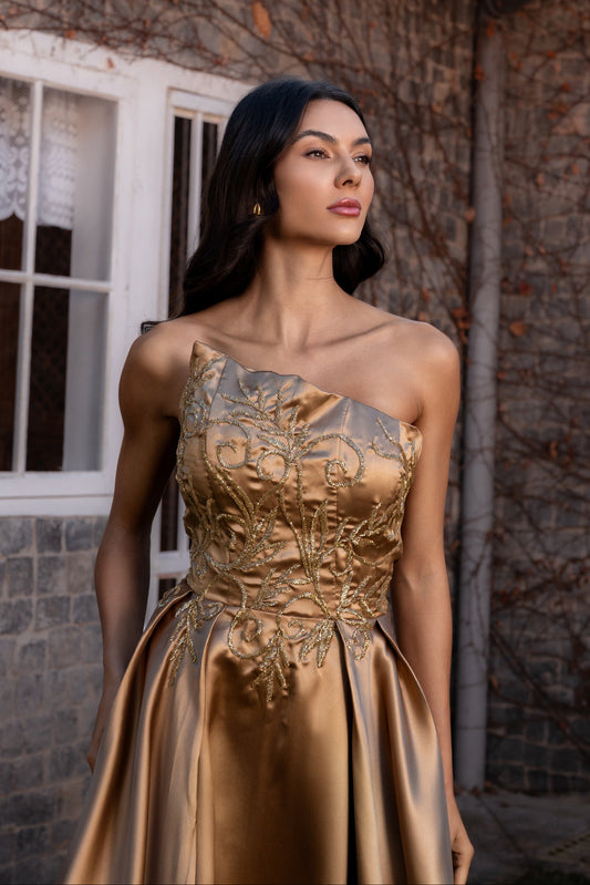 DOMME DRESS - Gold