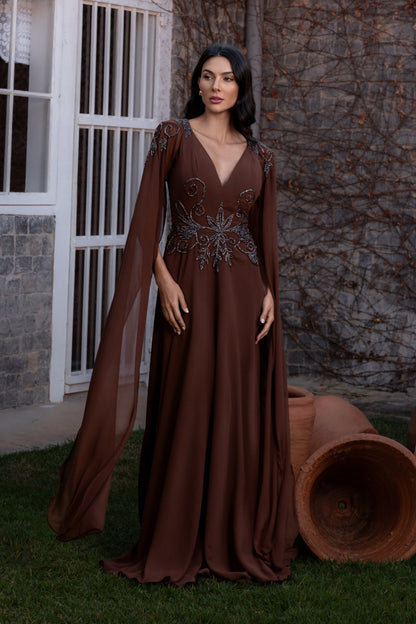 RENNES DRESS - Mocha Mousse
