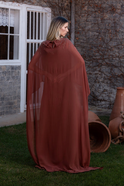 ANTIBES DRESS - Mocha Mousse