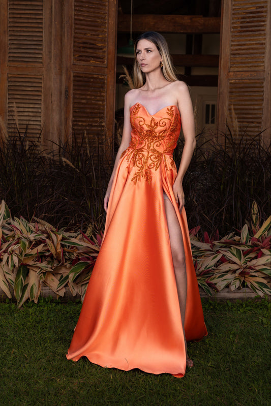 TOURNUS DRESS - Orange