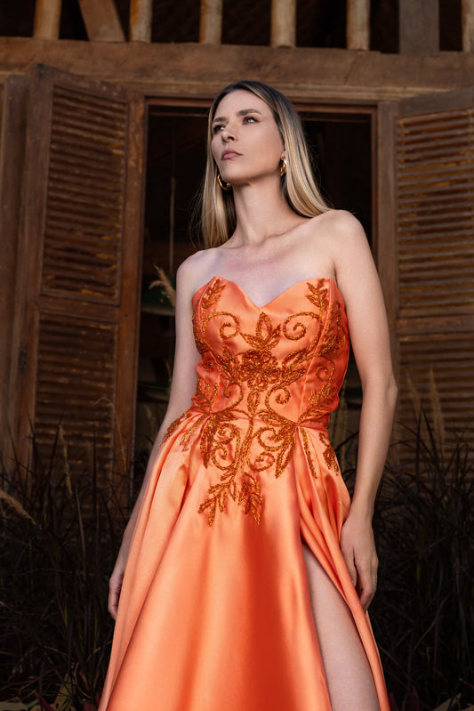 TOURNUS DRESS - Orange