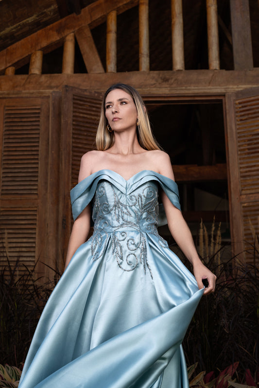LE HAVRE DRESS - Serenity Blue