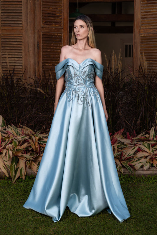 LE HAVRE DRESS - Serenity Blue