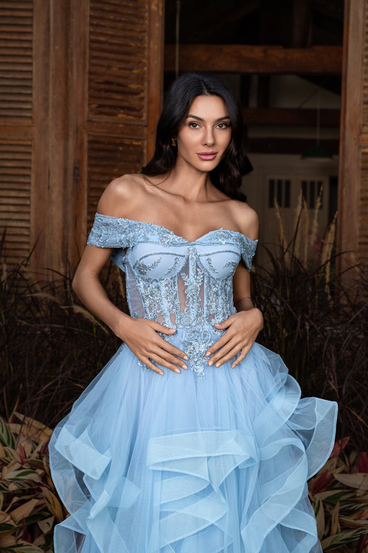DEAUVILLE DRESS - Serenity Blue