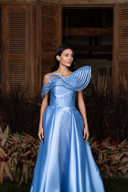 BELMONTE DRESS - Serenity Blue