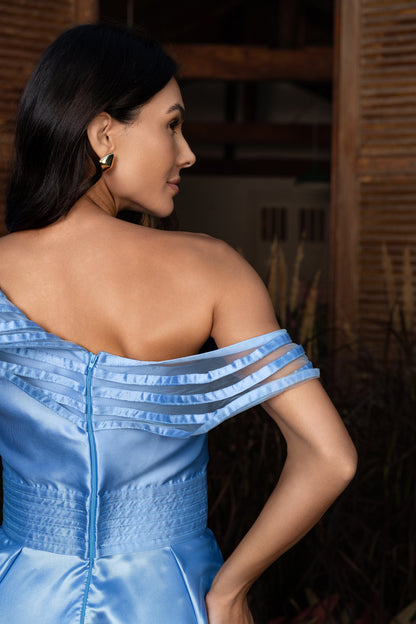 BELMONTE DRESS - Serenity Blue
