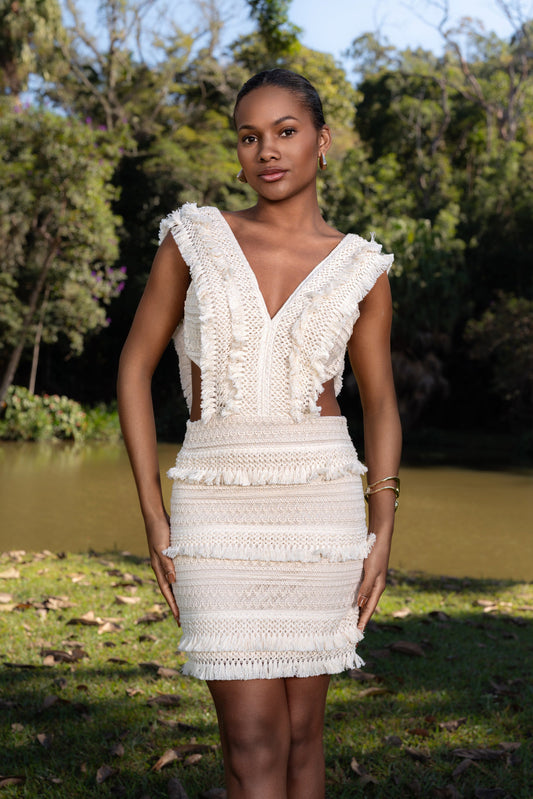 PARATY MINI DRESS - Off White