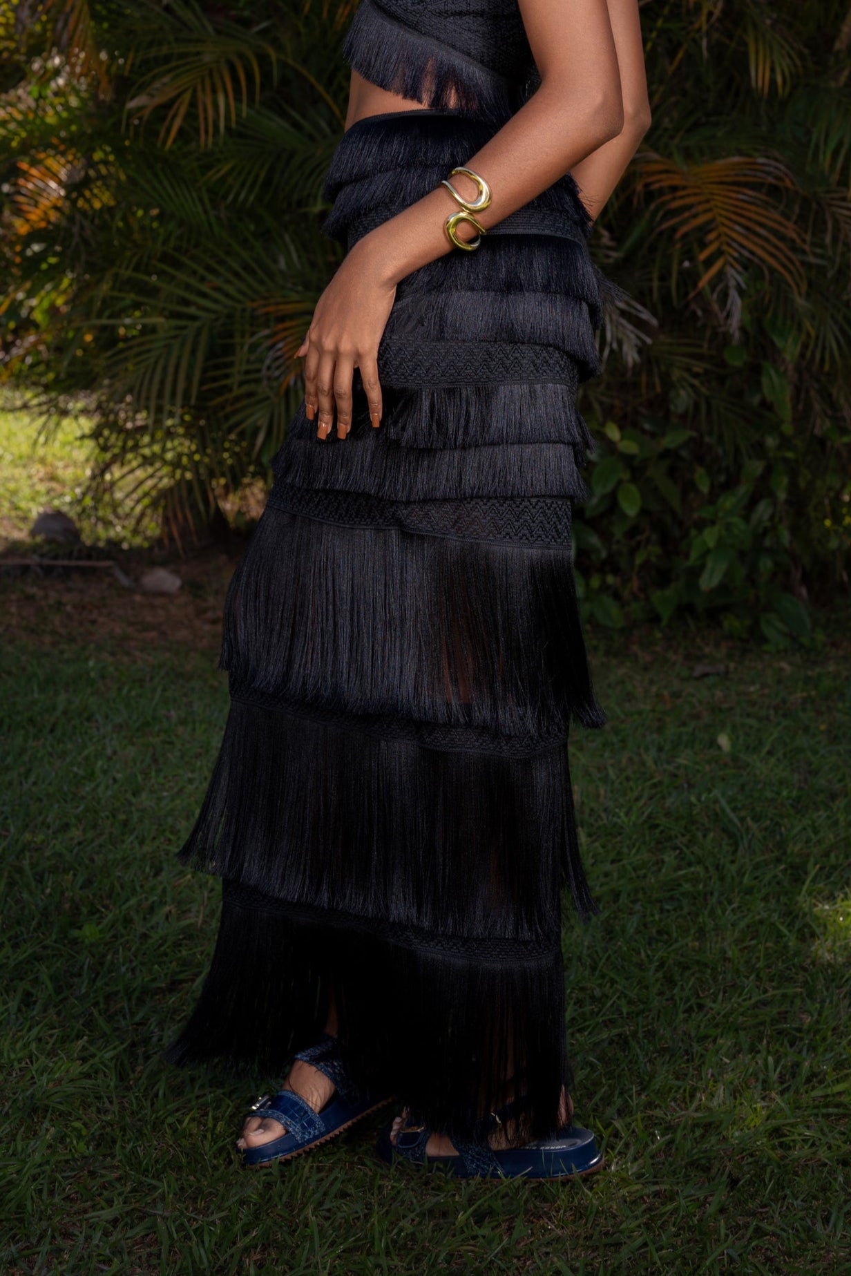 BÚZIOS MAXI SKIRT - Black