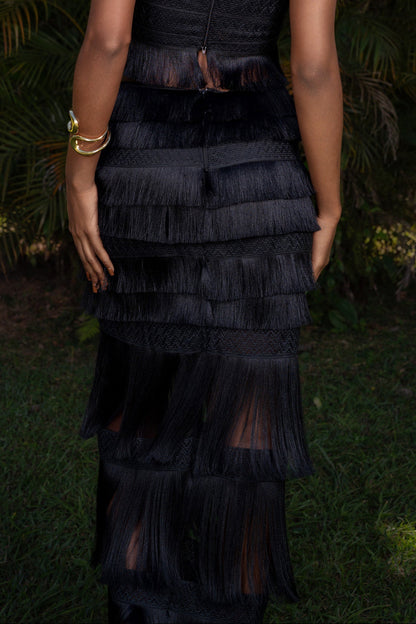 BÚZIOS MAXI SKIRT - Black