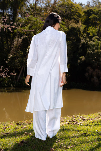 VITÓRIA LINEN PALAZZO PANTS - White