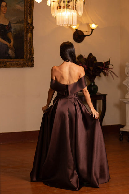 NARBONNE DRESS - Mocha Mousse