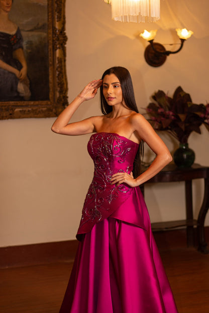 LANNION DRESS - Fuchsia
