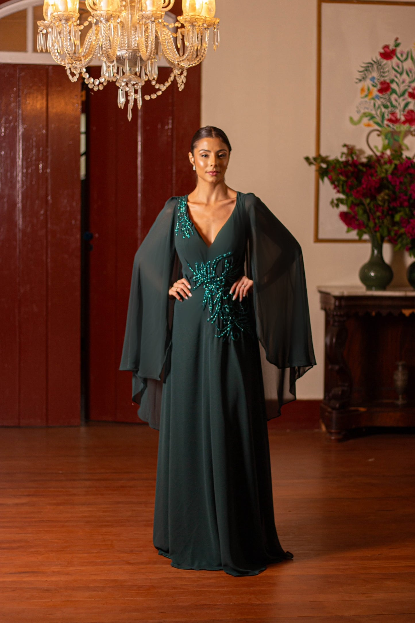 METZ DRESS - Emerald Green