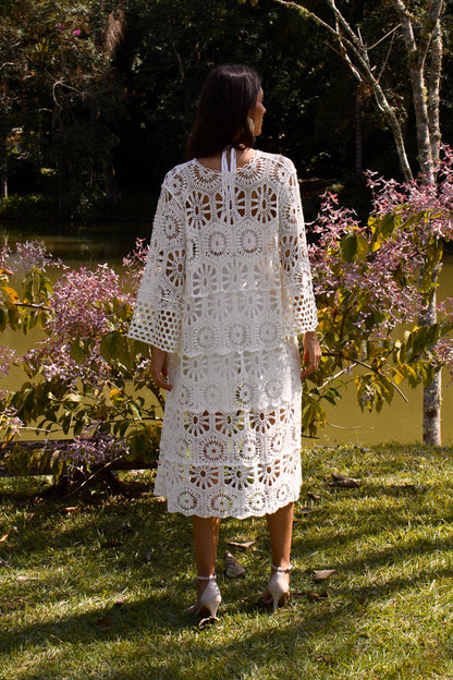 TAPAJÓS CROCHET COVER-UP - Off White