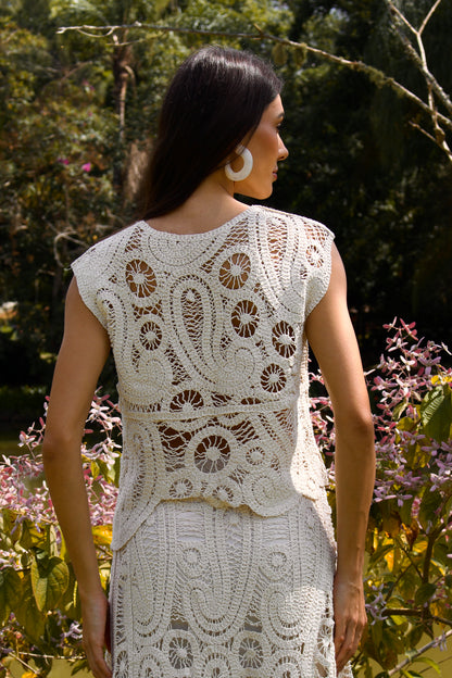 PARU CROCHET SHIRT - Off White