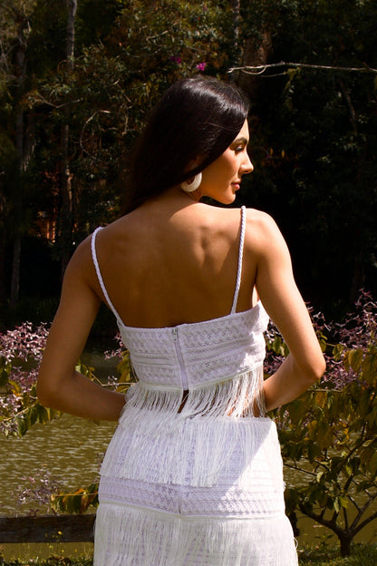 BÚZIOS CROPPED TOP - White