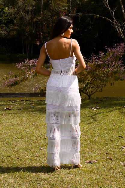 BÚZIOS MAXI SKIRT - White