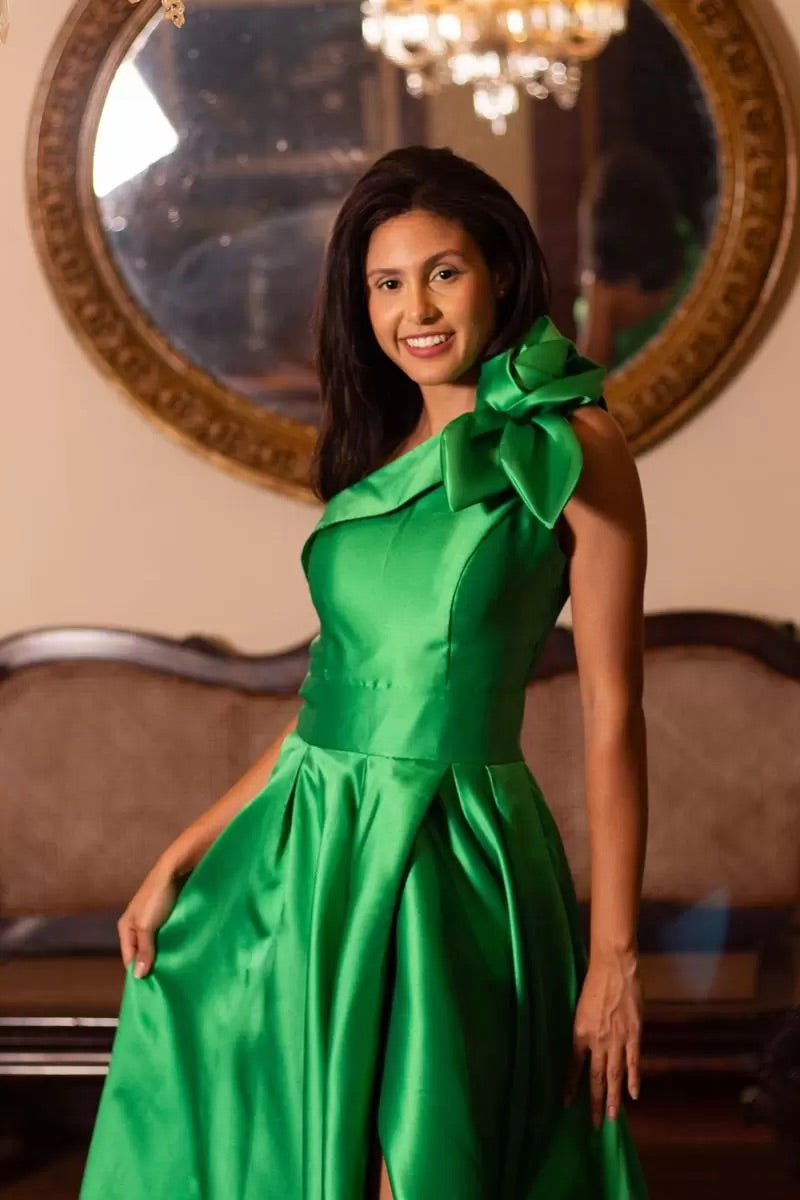 BURGOS DRESS - Flag Green