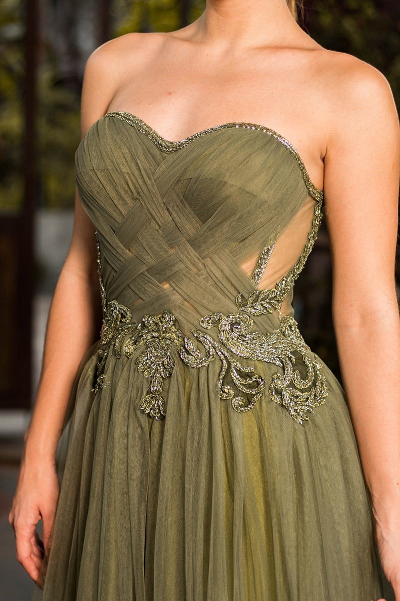 MONACO DRESS - Olive Green