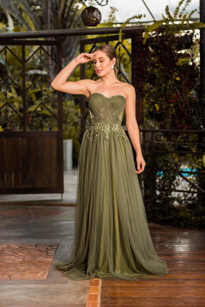 MONACO DRESS - Olive Green