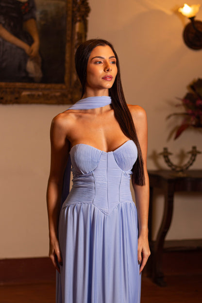 ELEUSIS DRESS - Serenity Blue