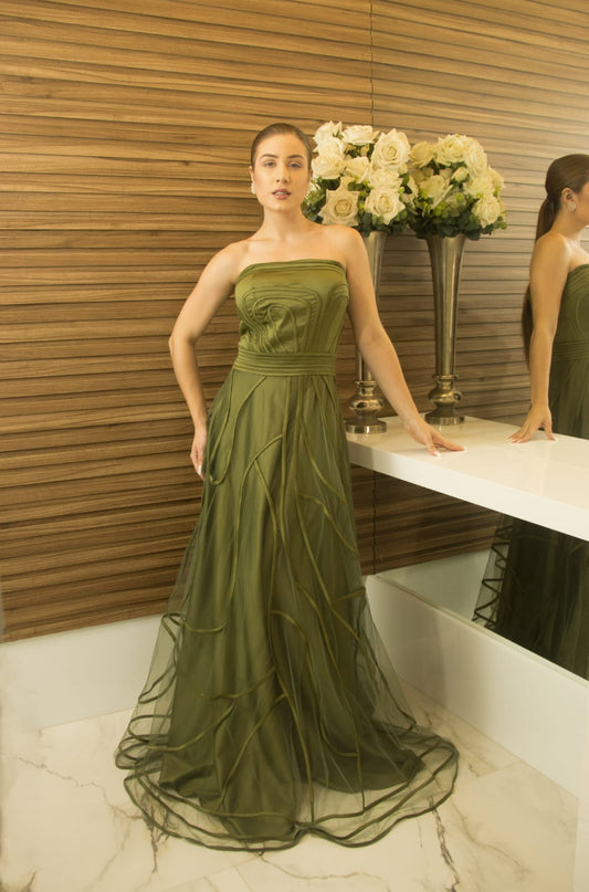 ÉVORA DRESS - Olive Green